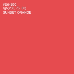 #E64B50 - Sunset Orange Color Image